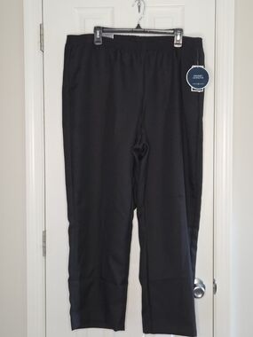 Karen Scott Black Comfort-waist Elastic Pants